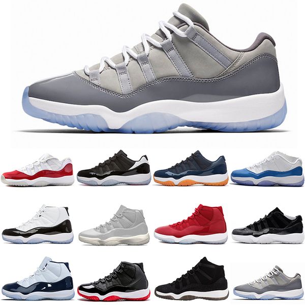 

11 11s Cap and Gown Prom Night Men Basketball Shoes Platinum Tint Gym Red Bred PRM Heiress Barons Concord 45 Easter mens sports sneakers