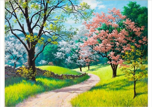 

custom 3d wall murals wallpaper 3d p wallpaper murals beautiful color garden oil painting art tv background wall painting home decor