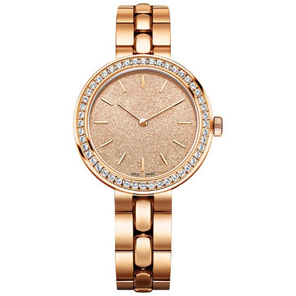 

Новый Relojes De Marca Mujer роскошные женщины кварцевые часы браслет серебро / розовое зол