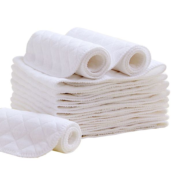 

baby diapers newborn cloth nappies inserts pure white cotton changing nappy liners for infant kids wholesale 5 pcs / lot
