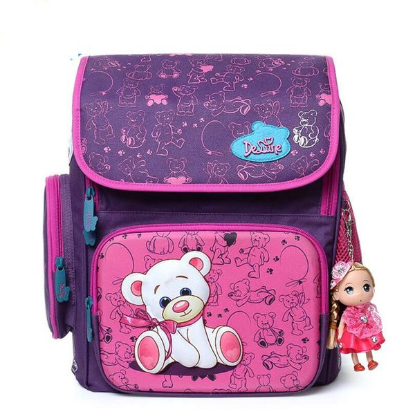 

delune cute school bag orthopedic backpack children school backpacks character zipper backpack for kids girls boys