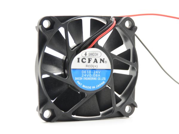 

wholesale new icfan 0610-24 dc 24v 0.08a 6cm 6010 2-wire server inverter cooling fan