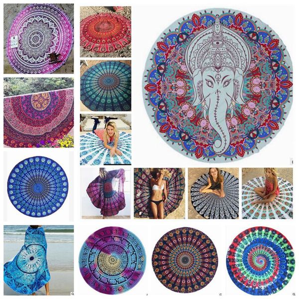 Mandala Beach Towel Praia indiana Lança de tapeçaria chiffon impressotapestry ioga tapete de piquenique de verão 39 projetos yw388-wll