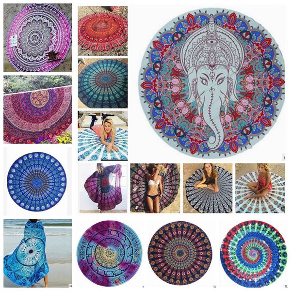 

Mandala Beach Towel Indian Beach Throw Tapestry Chiffon Printed Tapestry Yoga Mat Summer Picnic Rug 39 Designs YW388-2