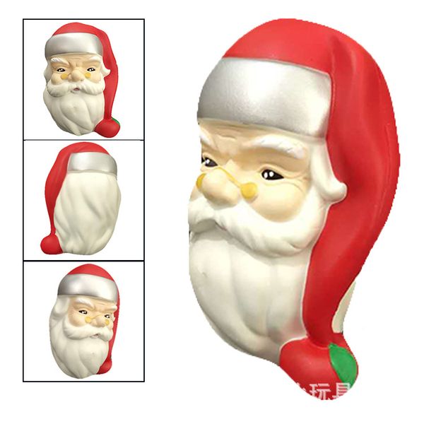 

squishy santa claus head toy 11cm kawaii squeeze animal cute soft slow rising squeeze break kids toys relieve anxiety fun gift