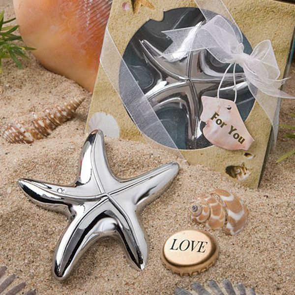 Starfish Bottle Opener Tema da Praia Favores Do Partido Do Presente de Casamento Favores Do Chuveiro de Noiva Presentes de Aniversário da Lembrança Do Partido