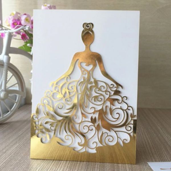 

Glod blue light reflected wedding invitation prince la er cutting ceremony party invtation cu tom made hip