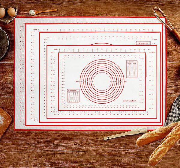 2019 Non Slip Platinum Silicone Pastry Mat With Measurements