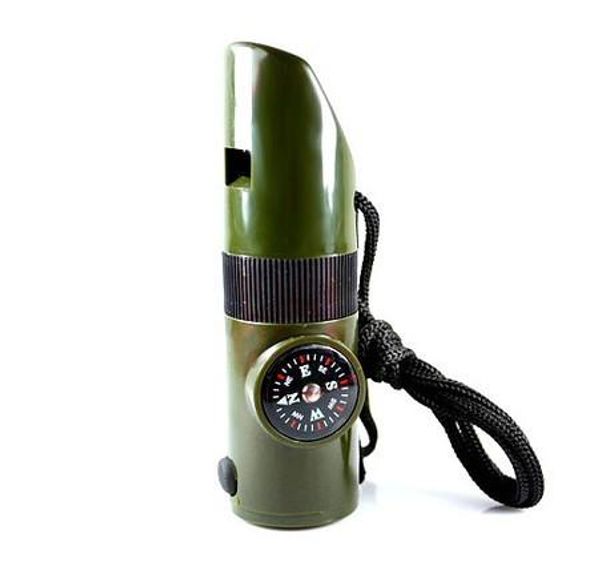 

2019 new fashion outdoor whistle survival outdoor multifunctional flashlight power generation mode: battery color