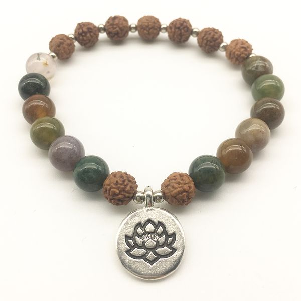 

sn1233 горячей продажи 2018 женщин браслет модные фантазии бусины йога браслет высокое качество rudraksha бисера баланс браслет, Black