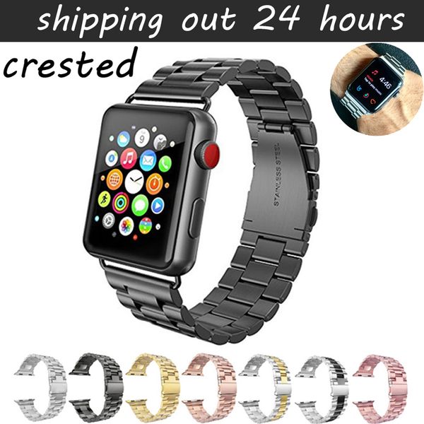

Sport trap for apple watch band 38mm 42mm 40mm 44mm iwatch erie 4 3 2 tainle teel wri t band link watch band metal