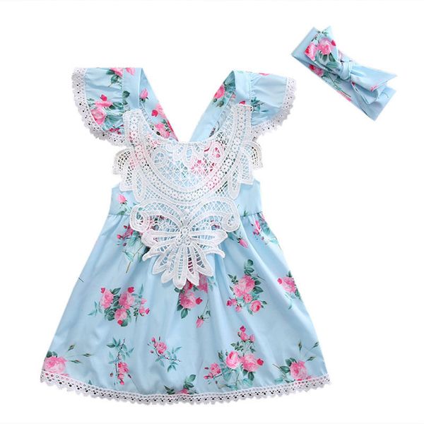 Vestidos de meninas quentes flor floral sem mangas princesa rendas vestido de bebê meninas roupas de verão da criança crianças vestidos de bebê meninas roupas