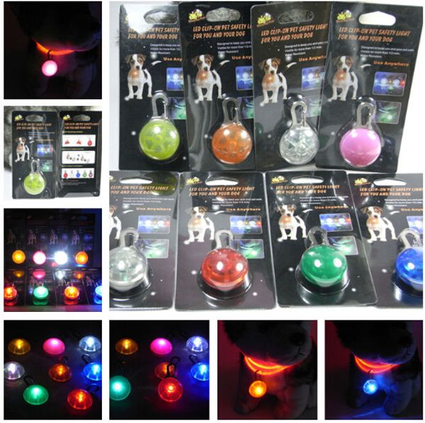 

pet led glowing pendant safety puppy cat night light flashing pendant pet luminous bright light multicolors