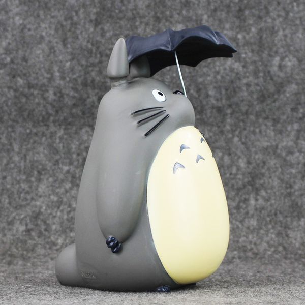 

eco-friendly 20cm hayao miyazaki my neighbor totoro with umbrella pvc action figure collectible model toy piggy bank