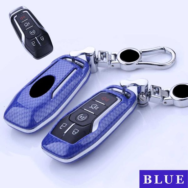 

NEW Carbon Fiber Car Auto Remote Key fob Holder Case Cover Shell For Ford Mustang Taurus Explorer Car Key FOB Bag