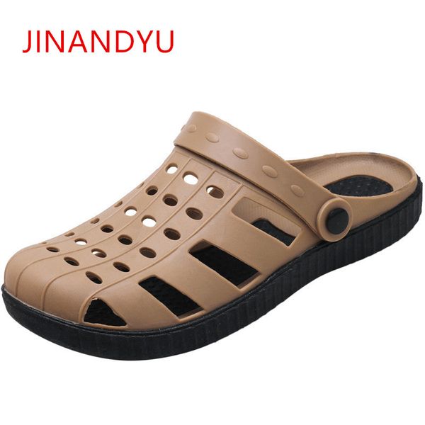 

mens sandals summer breathable beach leather sandals men leisure slippers mens leather sandal for men sandalias chanclas hombre, Black