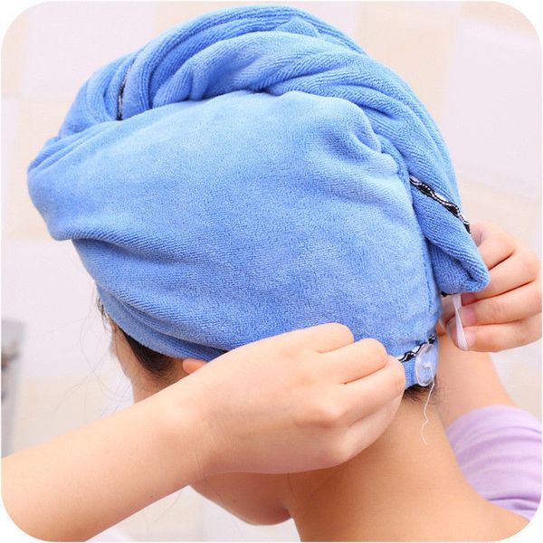

micfabric wash towel quick dry drying bathing wrap caps thicken plush shower caps