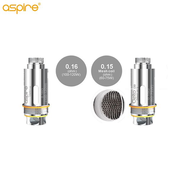 

Аутентичные Aspire Cleito 120 сетки катушки 0.15ohm (60-75W) Совместимость с Cleito 120 Pro / Cleito 120 бака