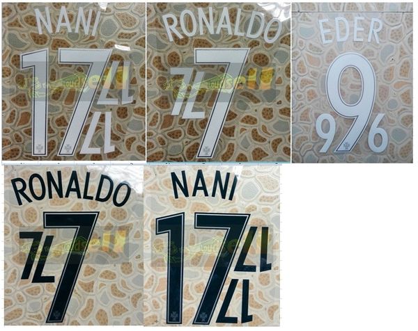 

2016 Португалия Нани Роналдо Эдер имя нумерации nameset патч футбол знак