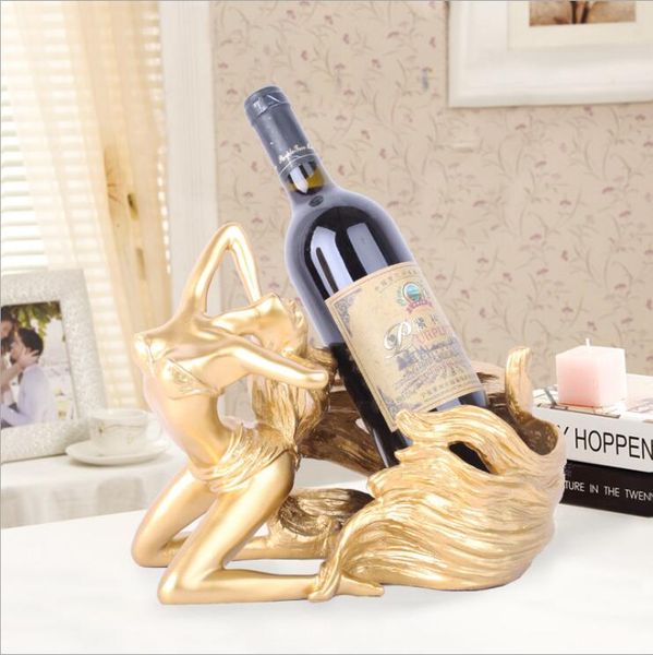 

beauty girl wine rack bikini girls resin ornaments statue decoration creative wine holder for bar wedding party home office deco