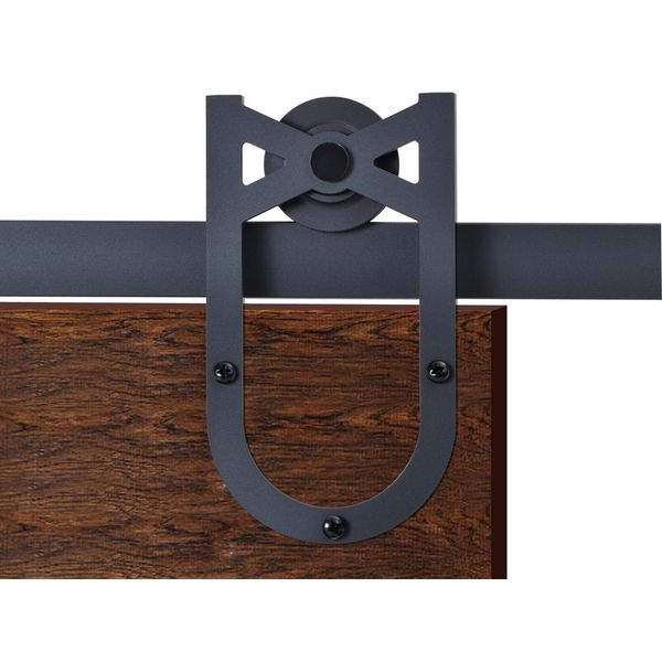 2019 Black Horseshoe Sliding Door Hardware 6ft European Modern Antique Horseshoe Track Barn Interior Roller Sliding Door From Att Hardware 118 6