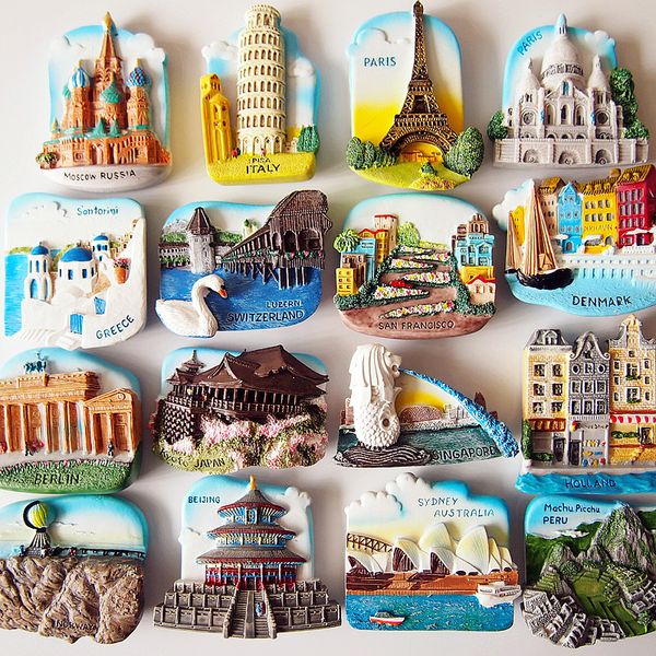 

6 pieces / lot)travel souvenirs around the world fridge magnets
