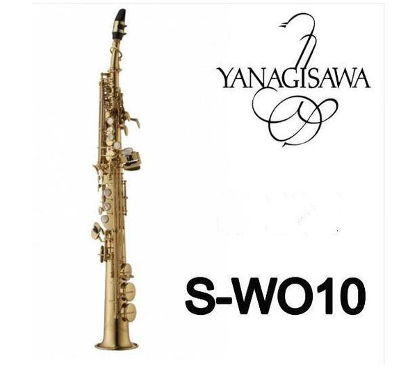 

arrival yanagisawa s-991 s-wo10 gold plated saxophone soprano b(b) tune b flat sax brass instrument with mouthpiece case