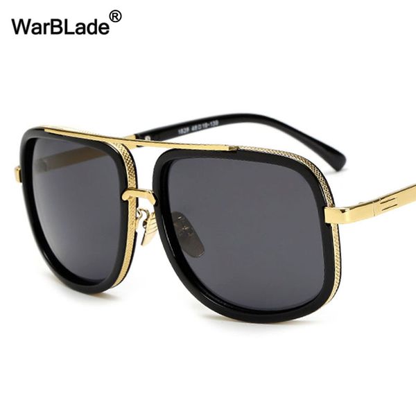 

warblade fashion oversized square sunglasses men women brand designer gradient sun glasses female shades glasses, White;black