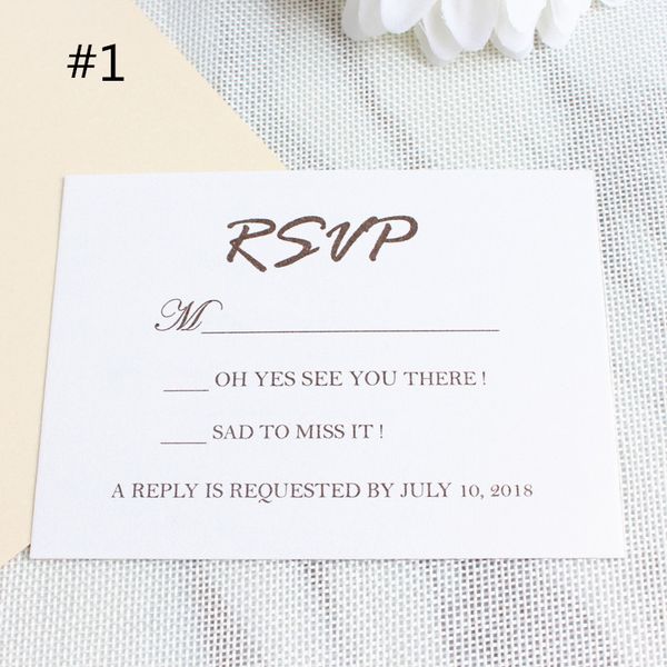 Invitation Rsvp Card Wedding Respond Card Reception Card Shimmer