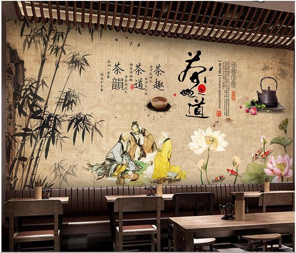 

3d wallpaper custom p traditional traditional tea ceremony culture tea ceremony background wall mural wallpaper for walls 3d living room
