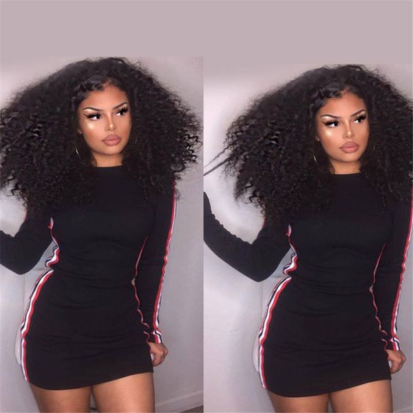 

2018 осень мода женская черный с длинными рукавами шить полосатый платье профессиональная одежда дна платье оптовая nb-170, Black;gray