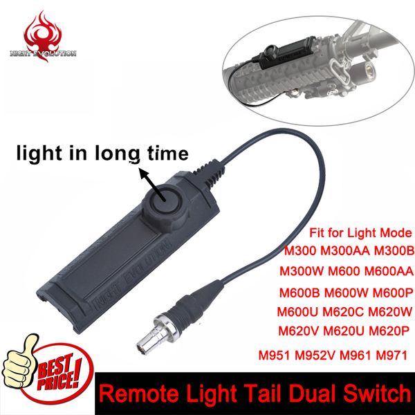 

element airsoft remote light switch tail dual switch softair accessory switch for always bright for surefire m300 /m600/m951/m952/m961