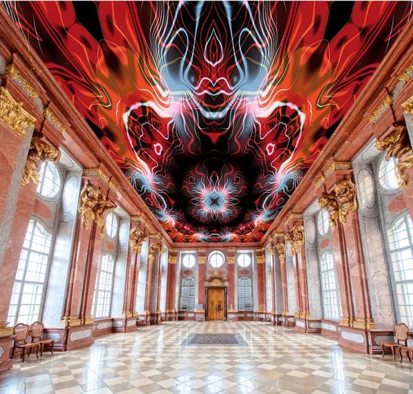 

потолочные фрески обои европейский стиль металла фантазии великолепный узор потолочные фрески настенные обои