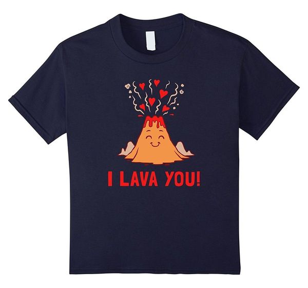 

Men t hirt 2018 fa hion i lava you t hirt funny volcano valentine love 12 navy