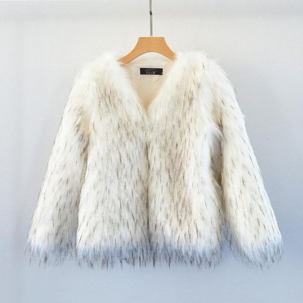 

2018 winter women's jacket faux raccoon dog fur coat small fragrance long sleeve coat imitation fur slim was thin outwear l1608, Black