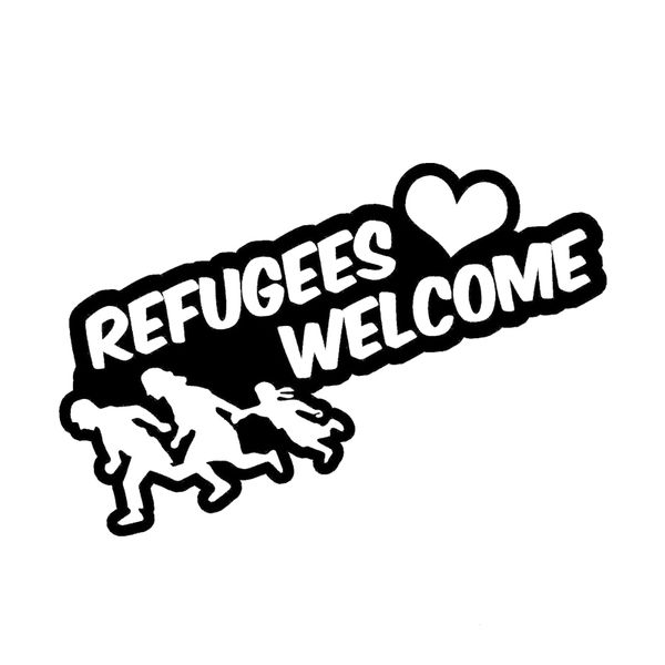 REFUGEES WELCOME Decal Bumper Sticker