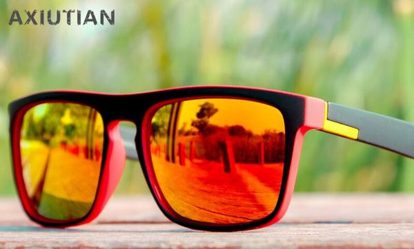 

sport polarized sunglasses men brand sunglass mirrored uv400 sun glasses women with all-purpose axiutian 2018, White;black