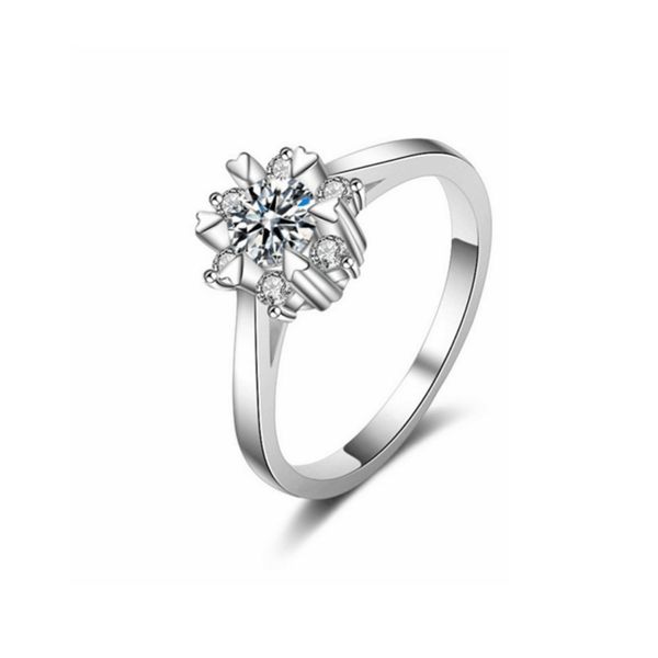

925 sterling silver lucky finger rings for women fashion jewelry shining zircon ring set for teen girl trendy gift 2018 sale, Golden;silver