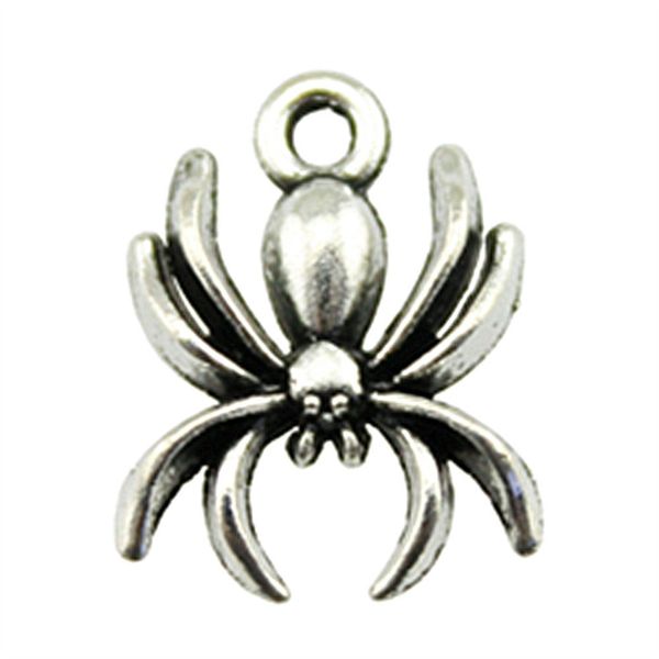 

15pcs antique silver plated spider charms for jewelry making spider pendant charms 15mm, Bronze;silver