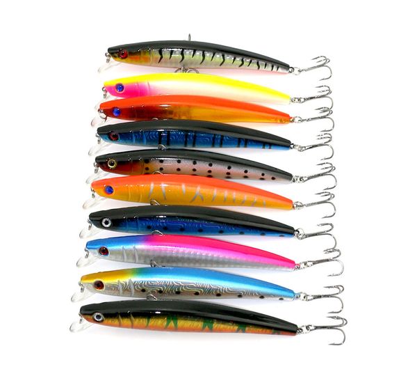 

mi005 100pcs 11.5cm 11.2g pencil fishing lure hard isca artificial minnow crank bait fake bait fishing hook carp fishing wobblers