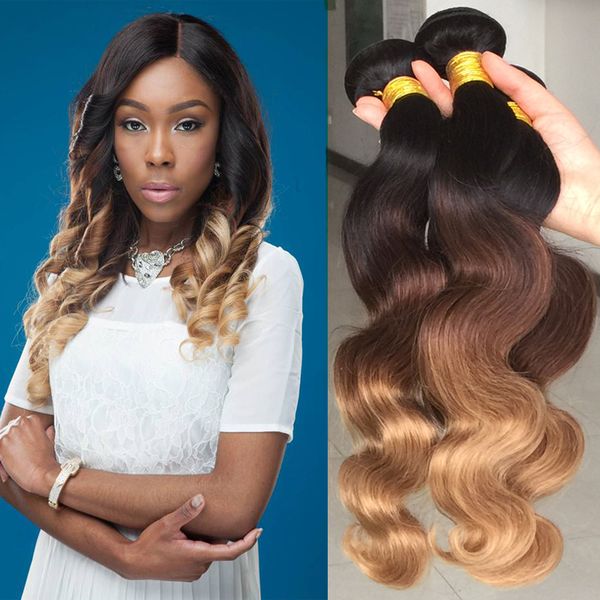 9a Ombre Hair Extensions 1b 4 27 Blonde Ombre Virgin Human Hair