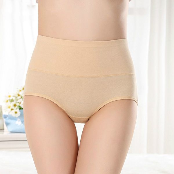 

cotton panties seamless women high waist slimming briefs body shaperwear underwear ladies underwear, Black;pink