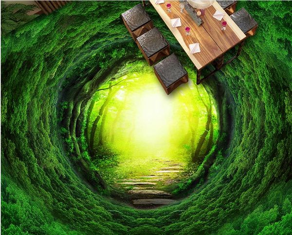 

wallpaper roll magic dream forest road 3d flooring for living room and bedroom