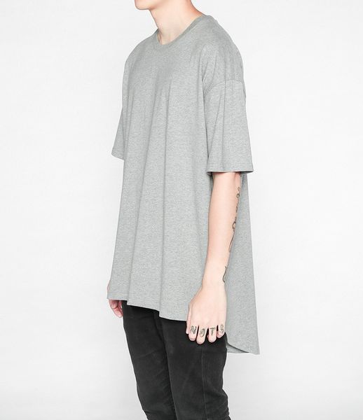

swallowtail street t-shirts high color colours loose men's male short 4 solid dovetail sleeved tees t-shirt bottoming oversize qniva, Black