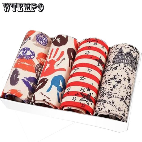 

4pcs/lot brand gradient mens underwear u convex pouch shorts boxer underpants male soft breathable panties gay slip boxers, Black;white