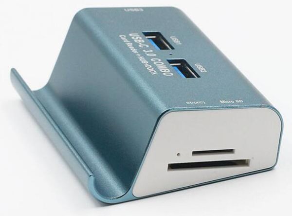 

высокая скорость usb 3.0 адаптер концентратор micro sd tf кард-ридер 5 в 1 сплава смартфон стенд держатель кронштейн рабочего стола