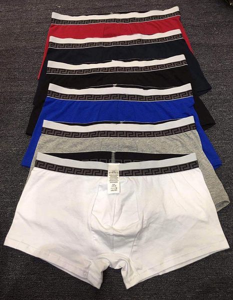 

2019 v мода мужчины нижнее белье боксеры хлопок 5 цвет l-xxl дышащий письмо трусы шорты дизайн бренда cuecas плотный пояс, Black;white