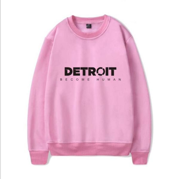 

brand new fashion detroit : become human men sportswear print men hoodies pullover hip hop mens tracksuit sweatshirts clothing, Black