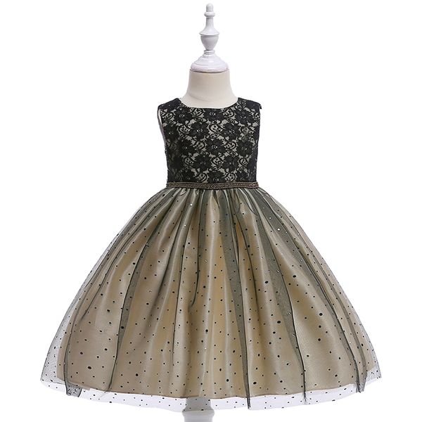 

new collection children's dresses princess lace girls pageant dresses sequins model performance dress lace dresses fashion design