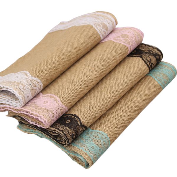 Acheter Toile De Jute Dentelle Hessian Chemin De Table Pour La